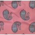 thumbnail image 4 of oneOone Organic Cotton Poplin Twill Fabric Paisley Block Print Sewing Fabric BTY 42 Inch Wide, 4 of 4