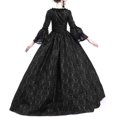 thumbnail image 3 of Robe Renaissance Femme Rétro Fête Princesse Cosplay Dentelle Longueur au Sol Robe, 3 of 7