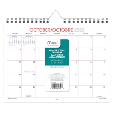 2027 Mead® Color Pop Compact Wall Calendar