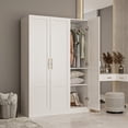 thumbnail image 2 of OXYLIFE 70.9"H Wardrobe Armoires Closet Storage Cabinet White, 2 of 11