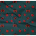 thumbnail image 4 of oneOone Cotton Poplin Twill Teal Blue Fabric Red Insect Craft Projects Decor Fabric Printed By The Yard 56 Inch Wide, 4 of 4
