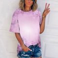 thumbnail image 2 of CEHVOM T-shirt Imprimé de Mode pour Femmes, Manches Courtes, Blouse à Col Rond, Hauts Décontractés, Liquidation, 2 of 5