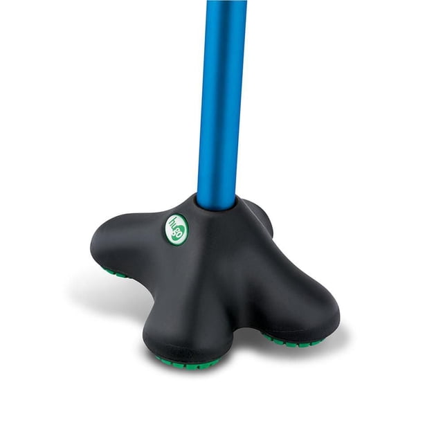 Hugo Black QuadPod Ultra Stable Cane Tip with Compact Quad Design, 0.75"
