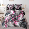 thumbnail image 1 of Black Marble 7 Piece Comforter Set Full Bed in a Bag Teal Butterfly Bedding Sets,Magenta Marbling Sheet Set Abstract Ombre Ink Fluid Art Bed Set,Rustic Animal Dreamy Butterflies Room Decor Aesthetic, 1 of 5