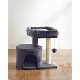 thumbnail image 3 of FEANDREA Arbre à Chat Tour avec Poteaux à Griffer Recouverts de Sisal, Gris Fumé, 3 of 7