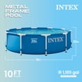 thumbnail image 2 of Intex Metal Frame Swimming Pool with Filter Pump and Pool Cleaning Kit (2 Pack), 2 of 9