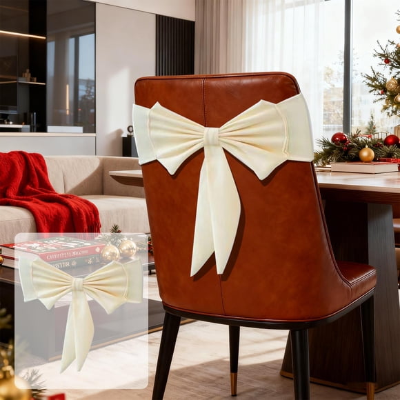 Aufmer 4 Pcs Nœud de Chaise Épaissi, Ruban Coussin d'Air pour Sièges de Banquet, Housse de Décoration de Fête de Vacances et de Mariage