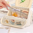 thumbnail image 4 of RXIRUCGD Pencil Case Pouch Large Capacity Pencil Bag Zippered Pen Pouch With 9 Compartments And Flexible Detachable, 4 of 9