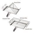 thumbnail image 4 of Stainless Steel Toaster Rack Folding Bread Heaters Camping Adventure Bread Toaster Tray Adjusted Steel Folding Grill, 4 of 6
