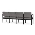 thumbnail image 5 of Lenox Steel Reception Waiting 4 Seats Chair / Black Steel / Light Gray, 5 of 5