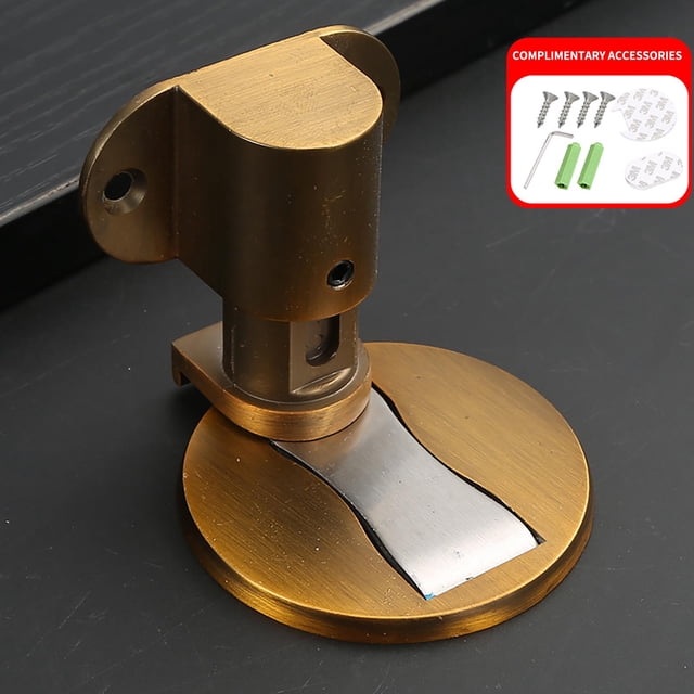 Dvkptbk Suction Porte au Sol 304 Acier Inoxydable Sol Suction, Forte Résistance au Sol Magnétique Réglable Invisible Porte Suction Outils en Liquidation