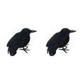 thumbnail image 2 of kurtrusly Horror Props For Halloween - High Simulation Black Crow Ornament For Festive Flying Crow 2Set, 2 of 6