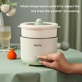 thumbnail image 2 of ZheElen Mini Electric Cooker Boiling Rinsing Frying Pot Portable Travel Dining Bar Cafe Kitchen Baking Cookware Supplies White Single Layer, 2 of 6