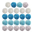 thumbnail image 2 of veasfak 15 / 24h. 5cm Wicker Rattan Balls Wedding Christmas Party Blue Gray White 24, 2 of 3