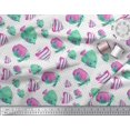thumbnail image 3 of Soimoi Velvet Fabric Dot & Fish Ocean Decor Fabric Printed Yard 58 Inch Wide, 3 of 3