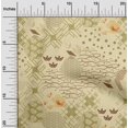 thumbnail image 2 of oneOone Georgette Viscose Light Yellow Fabric Asian Japanese Pattern Fabric For Sewing Printed Craft Fabric By The Yard 42 Inch Wide, 2 of 4