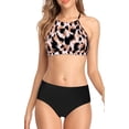 thumbnail image 1 of Charmo Womens Halter Bikini Swimsuits High Neck Two Piece Bathing Suit, 1 of 6