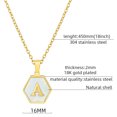 thumbnail image 3 of Colliers, Collier Lettre Coquille Mignonne pour Filles, Pendentifs Pièce pour Filles en Acier Inoxydable Colliers Initiale pour Femmes Bijoux Rond, 3 of 9