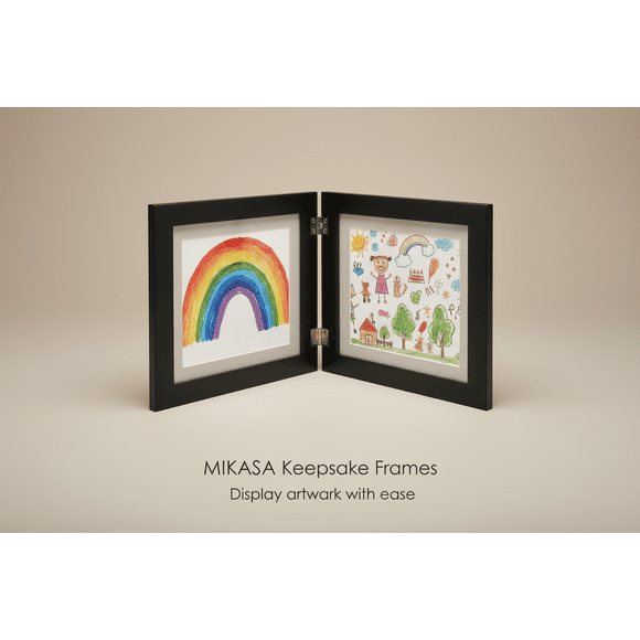 Mikasa Keepsake Frames Set of 2 - Black Book-Style Display Frames