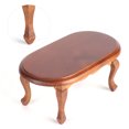 thumbnail image 1 of Miniature Teatable Coffee Table, European Retro Mini Dollhouse Furniture Small Exquisite Excellent Workmanship  For Kids Gifts For Dollhouse For Decoration Walnut Color,Mahogany, 1 of 8