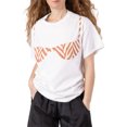 thumbnail image 1 of Gupgi T-Shirts Blancs pour Femmes Soutien-Gorge Imprimé Manches Courtes Col Rond Tee Ample Été Décontracté Hauts, 1 of 5