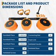 thumbnail image 2 of YUSAZENS 44LBS Octagonal Multi Functional Sand Filled PE Dumbbell Set Adjustable Home Full Body Strength Workout Fitness Equipment Orange, 2 of 8
