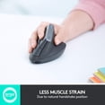 thumbnail image 2 of Logitech MX Vertical Wireless Mouse – Advanced Ergonomic Design Reduces Muscle Strain, Graphite  - Refurbished (Excellent), 2 of 5
