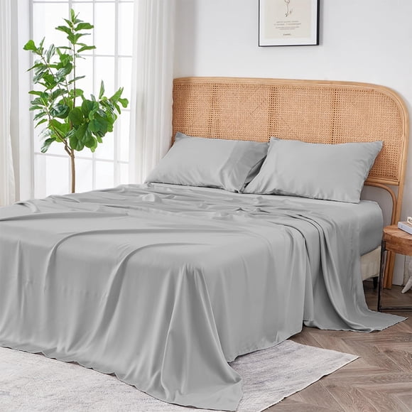 Sijo AiryWeight Tencel Sheet Set, 100% Lyocell Derived from Eucalyptus, Buttery Soft, Architectural Digest 2022 Best Cooling Sheets Winner - 2pc - 1 Pillowcase 1 Fitted (Dove, Twin)