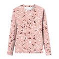 thumbnail image 5 of Pompotops Femmes Dames Col Rond Hauts Amples Décontractés T-Shirts Imprimés Blouse à Manches Longues en Solde, 5 of 5