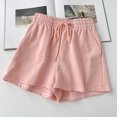 thumbnail image 4 of Timegard Shorts for Women Elastic Waisted Drawstring Athletic Sweatshorts Running Shorts with Pockets, 4 of 5