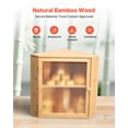 thumbnail image 4 of VEVOR Corner Bread Box for Kitchen Counter Double Layer Bamboo Storage Container, 4 of 9