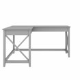 thumbnail image 3 of Pemberly Row 60W L Shaped Desk in Cape Cod Gray - Engineered Wood, 3 of 8