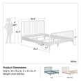 thumbnail image 4 of Rowan Valley Linden Kids’ White Full Size Bed, 4 of 8