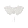 thumbnail image 1 of INSPIRE CHIC Collier Détachable Faux, Mini Cape Col Ras du Cou Faux Dickey pour Blouse Blanc-1(Lacets Blancs), 1 of 5