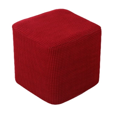 Pouf Extensible 10 Repose-Pieds Antidérapant Salon Doux Rouge