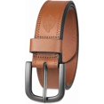 thumbnail image 1 of Ceinture en Cuir Décontractée pour Hommes, Tan, 42, 1 of 4