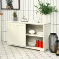 thumbnail image 2 of Giantex Kitchen Cabinet, Storage Sideboard, Stackable Buffet Cabinet w/Antique Look, 2 Sliding Door, Bar Cabinet for Kitchen, Dining Room, Antique White, 2 of 8