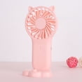 thumbnail image 3 of Pink Handheld Fan 3 Wind Levels Usb Rechargeable 800Mah Battery 5.7X3.1 Inch Portable Desktop Fan Low Noise Lightweight Strong Wind Motor Efficient Compact, 3 of 8