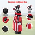 thumbnail image 4 of Ladies Womens Complete Golf Clubs Set 10 Pieces Includes Alloy Driver Red, 4 of 10
