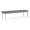 thumbnail image 1 of Lenox Steel Reception Waiting 3-Seat Bench / Silver Steel / Light Gray, 1 of 5