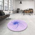 thumbnail image 4 of Ahgly Company Tapis d'Intérieur Lavable en Machine Carré Transitionnel Mimosa Violet, 4 Pieds Carré, 4 of 7