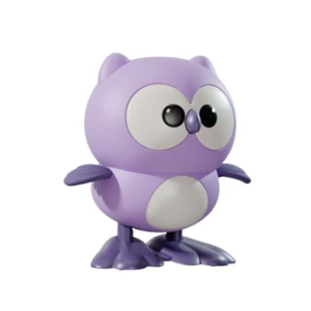 Purple Purple Wind Up Owl Educational Toy Chain Chicken Design Infant Crawling Sensory
