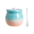 thumbnail image 1 of yuksok Kitchen Canister 680ml Multiuse Ceramic Sealed Jar for Cereal Rice Loose Tea green, 1 of 9