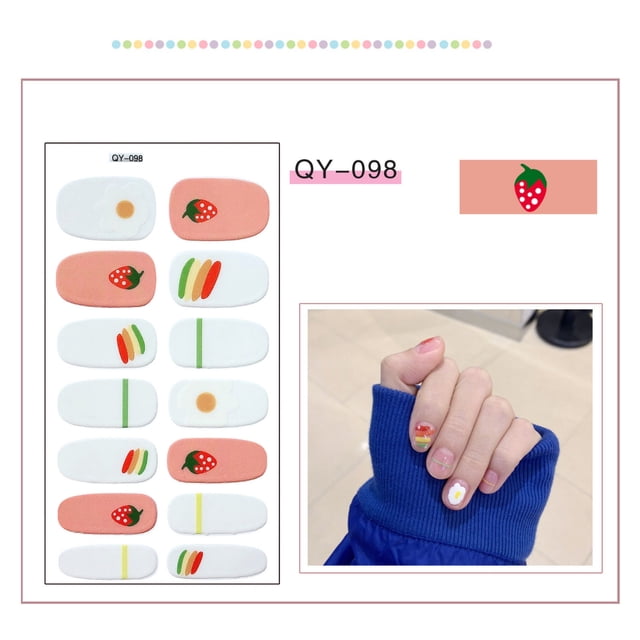 RKSTN Gel Nail Polish Nail Sticker Nail Sticker Multicolor Nail Polish Film Quick Dry Nail Polish