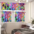 thumbnail image 2 of Kitchen Curtain Valance and Tiers Set Kitchen Window Curtains Kitchen Valance Long Tier Curtains Cafe Curtains Rod Pocket Valances Home Decor Colorful Spot, 2 of 5