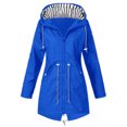 thumbnail image 1 of Kcodviy Imperméable Uni à Capuche Extérieur pour Femmes Veste à Fermeture Éclair Latérale Imperméable Coupe-Vent Veste à Fermeture Éclair pour Femmes Veste pour Femmes Vestes Manteau pour Femme, 1 of 2