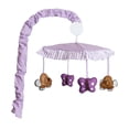 thumbnail image 4 of BabyFad Ensemble de Literie pour Bébé Fille de 9 Pcs Style Safari dans la Jungle avec Mobile Musical – Violet, Éléphants et Girafes, 100 % Coton, Déco de Chambre de Bébé, 4 of 4