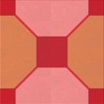 thumbnail image 1 of Ahgly Company Tapis de Zone Carré Lavable en Machine Rouge Rubis Transitionnel, 6 Pieds Carré, 1 of 7