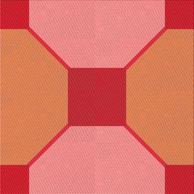 Ahgly Company Tapis de Zone Carré Lavable en Machine Rouge Rubis Transitionnel, 6 Pieds Carré