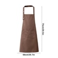thumbnail image 3 of Long Cottons Apron Waterproof Oil Resistants Kitchen Apron For Cooking Baking Cleaning Adjustable Ties Bib Adult Unisex, 3 of 6